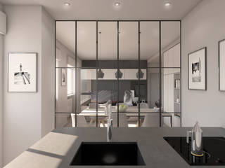 Progetto di interni per investitore immobiliare a Udine, Valorizza e Vendi Valorizza e Vendi Ruang Keluarga Modern