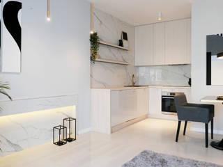 Kobiecy apartament w Warszawie, Vibo Studio Vibo Studio Armários de cozinha MDF