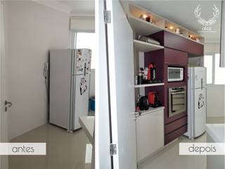 Cozinha CAR, Alce Arquitetura e Interiores Alce Arquitetura e Interiores Built-in kitchens