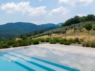 Villa con piscina e giardino, Arkproject Camaiti & Cangi Arkproject Camaiti & Cangi Piscina in stile rurale