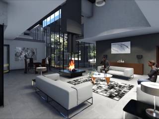 Zambian Luxury residence, FRANCOIS MARAIS ARCHITECTS FRANCOIS MARAIS ARCHITECTS Living room