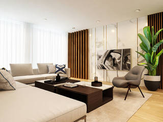 Living Room, Bis-bis Design Studio Bis-bis Design Studio 现代客厅設計點子、靈感 & 圖片