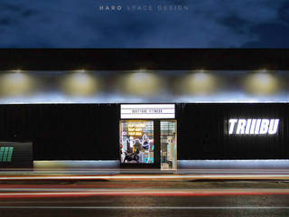 TRIIIBU Fitness Boutique, HARO SPACE DESIGN HARO SPACE DESIGN Modern gym Concrete