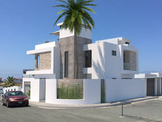 Casa Roncato 12146, San Marino, Tijuana B.C. Mexico, URBAO Arquitectos URBAO Arquitectos منزل عائلي صغير أسمنت