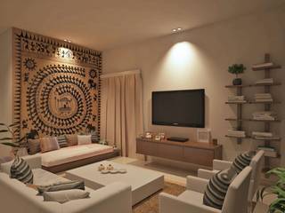 "Nivant"Bungalow, Spacevalue Spacevalue Asian style living room