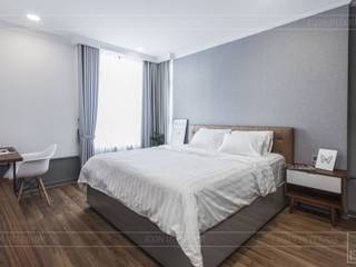 Thiết kế thi công nội thất chung cư 70m2 ấm cúng đáng mơ ước, ICON INTERIOR ICON INTERIOR Modern Bedroom