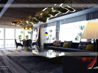 Gold Luxe Interior, 7WD Design Studio 7WD Design Studio Nowoczesny salon