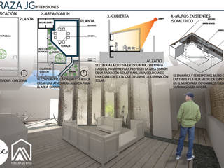 TERRAZA JG, magg arquitecto magg arquitecto Klassischer Balkon, Veranda & Terrasse