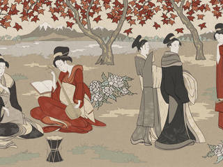 JAPANESE TRIBUTE by Giorgia Beltrami, Tecnografica Tecnografica Tường & sàn phong cách châu Á Multicolored