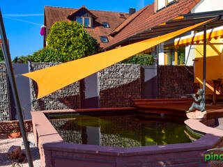 Sonnensegel über Teich/ Koiteich, Pina GmbH - Sonnensegel Design Pina GmbH - Sonnensegel Design Garden Pond Yellow