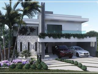 Projeto Residencial em linhas retas., Juan Jurado Arquitetura & Engenharia Juan Jurado Arquitetura & Engenharia Terrace house
