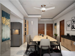 Best Interior designs in Kerala - Monnaie Architects & Interiors, Monnaie Interiors Pvt Ltd Monnaie Interiors Pvt Ltd Modern dining room Engineered Wood Transparent