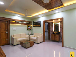 Bharati Greens, Indoor Concepts Indoor Concepts Modern living room Plywood