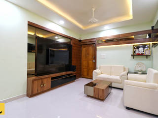 Bharati Greens, Indoor Concepts Indoor Concepts Modern living room Plywood