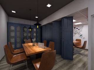 Office at Okhla, Grey-Woods Grey-Woods Ruang Komersial Kayu Buatan Transparent