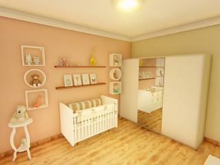 Quarto de bebê, Igor Cunha Arquitetura Igor Cunha Arquitetura Modern nursery/kids room