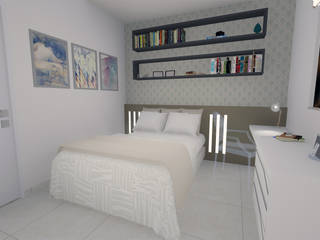 Projeto de interiores para quarto , Igor Cunha Arquitetura Igor Cunha Arquitetura Modern style bedroom