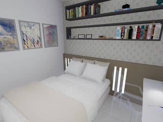 Projeto de interiores para quarto , Igor Cunha Arquitetura Igor Cunha Arquitetura Dormitorios modernos: Ideas, imágenes y decoración