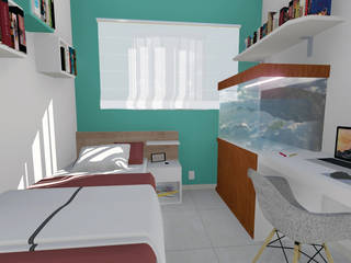 Projeto de interiores para quarto , Igor Cunha Arquitetura Igor Cunha Arquitetura Dormitorios modernos: Ideas, imágenes y decoración