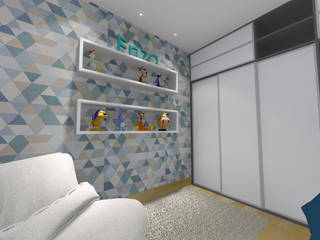 Projeto de interiores para quarto de criança, Igor Cunha Arquitetura Igor Cunha Arquitetura Dormitorios infantiles modernos:
