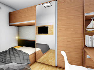 Projeto de interiores para quarto de casal , Igor Cunha Arquitetura Igor Cunha Arquitetura Modern style bedroom