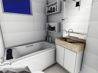 Projeto para banheiros, Igor Cunha Arquitetura Igor Cunha Arquitetura Modern bathroom