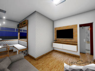 Projeto de interiores para sala de estar , Igor Cunha Arquitetura Igor Cunha Arquitetura Modern living room