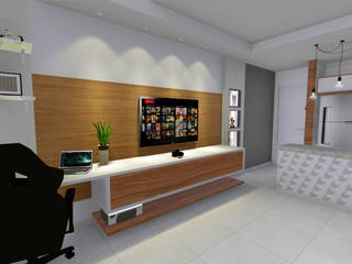 Projeto de interiores para apartamento , Igor Cunha Arquitetura Igor Cunha Arquitetura Modern living room