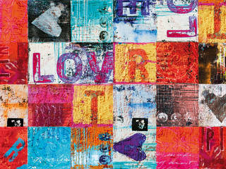LOVE AND PATCH Decorative Panels, Tecnografica Tecnografica Tường & sàn phong cách hiện đại Multicolored