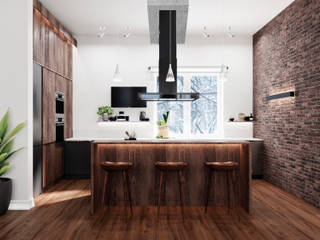 Воздух Норвегии, Goodinterior Наталья Жаляускене Goodinterior Наталья Жаляускене Industrial style kitchen