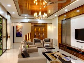 Living Rooms, Nerlekar & Associates Nerlekar & Associates 现代客厅設計點子、靈感 & 圖片