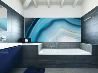 GARGANTUA Decorative Panels, Tecnografica Tecnografica Moderne Wände & Böden Blau