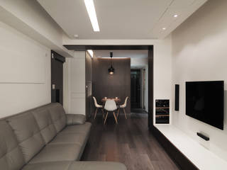 板橋周宅, 形構設計 Morpho-Design 形構設計 Morpho-Design 现代客厅設計點子、靈感 & 圖片