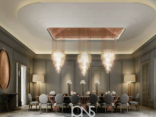 Enchanting Family Dining Room Interiors, IONS DESIGN IONS DESIGN Salle à manger originale Marbre Gris