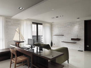 三峽洪宅, 形構設計 Morpho-Design 形構設計 Morpho-Design Modern Study Room and Home Office
