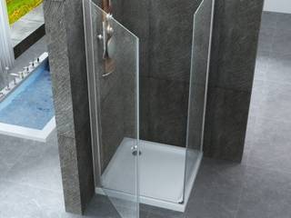 Box doccia con anta a battente in varie misure vetro trasparente, Bagno Italia Bagno Italia Ванна кімната Скло