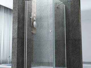 Box doccia con anta a battente in varie misure vetro trasparente, Bagno Italia Bagno Italia Ванна кімната Скло