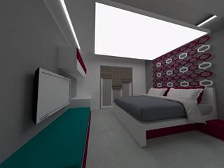 2BHK Home Interior in Wakad by Prointero Interior, Prointero Interior Prointero Interior Small bedroom