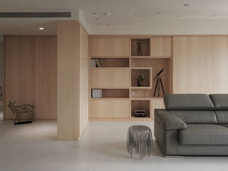 昇陽之道_暖木, 形構設計 Morpho-Design 形構設計 Morpho-Design Modern living room