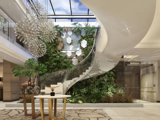 Modern House, Lusaka, Zambia, Spegash Interiors Spegash Interiors Modern corridor, hallway & stairs