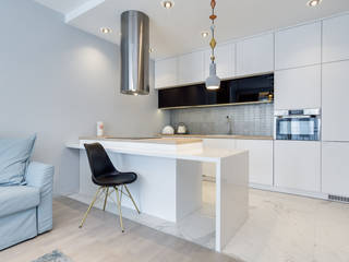 Apartament Gdańsk, Lux Interiors - projektowanie i aranżacja wnętrz Gdańsk, Gdynia, Sopot Lux Interiors - projektowanie i aranżacja wnętrz Gdańsk, Gdynia, Sopot Moderne Küchen