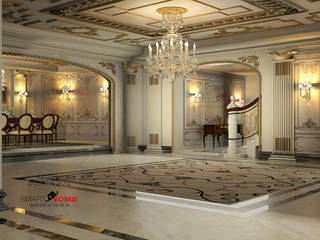 فيلا بتصميم كلاسيكى التجمع الخامس مونتن فيو, smarthome smarthome Classic style corridor, hallway and stairs Marble