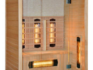 Sauna infrarossi disponibile 120x110 150x110 con cromoterapia, Bagno Italia Bagno Italia Ванна кімната Дерево Дерев'яні