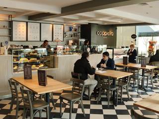 CONFITERÍA COPPELIA ISIDORA, ESTUDIOFES ARQUITECTOS ESTUDIOFES ARQUITECTOS Commercial spaces سرامک