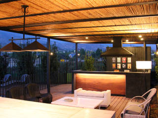 QUINCHO CAMINO REAL, ESTUDIOFES ARQUITECTOS ESTUDIOFES ARQUITECTOS Flat roof Bamboo Green