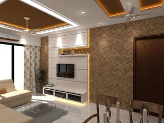 SEEMA PARENTS ROOM ( 2 BHK ), Clickhomz Clickhomz Modern living room