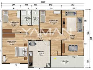 122 m2 Prefabrik Ev, Prefabrik Ev (Yaman Prefabrik) Prefabrik Ev (Yaman Prefabrik)