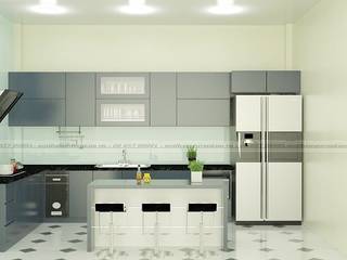Những mẫu tủ bếp gỗ acrylic hiện đại dành cho căn bếp chung cư cao cấp, Nội thất Nguyễn Kim Nội thất Nguyễn Kim
