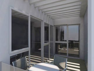 Apartamento para Dos - 60m2, MOSA Arquitectos MOSA Arquitectos Modern terrace Wood Wood effect