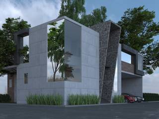 Residencia Acacias, AR216 AR216 Terrace house Concrete Grey